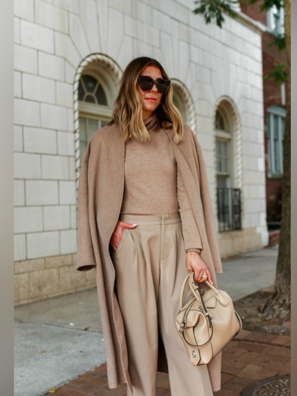 Splendid Cella Jane Double Face Wool Blend Midi Draped Cocoon Coat - size SMALL